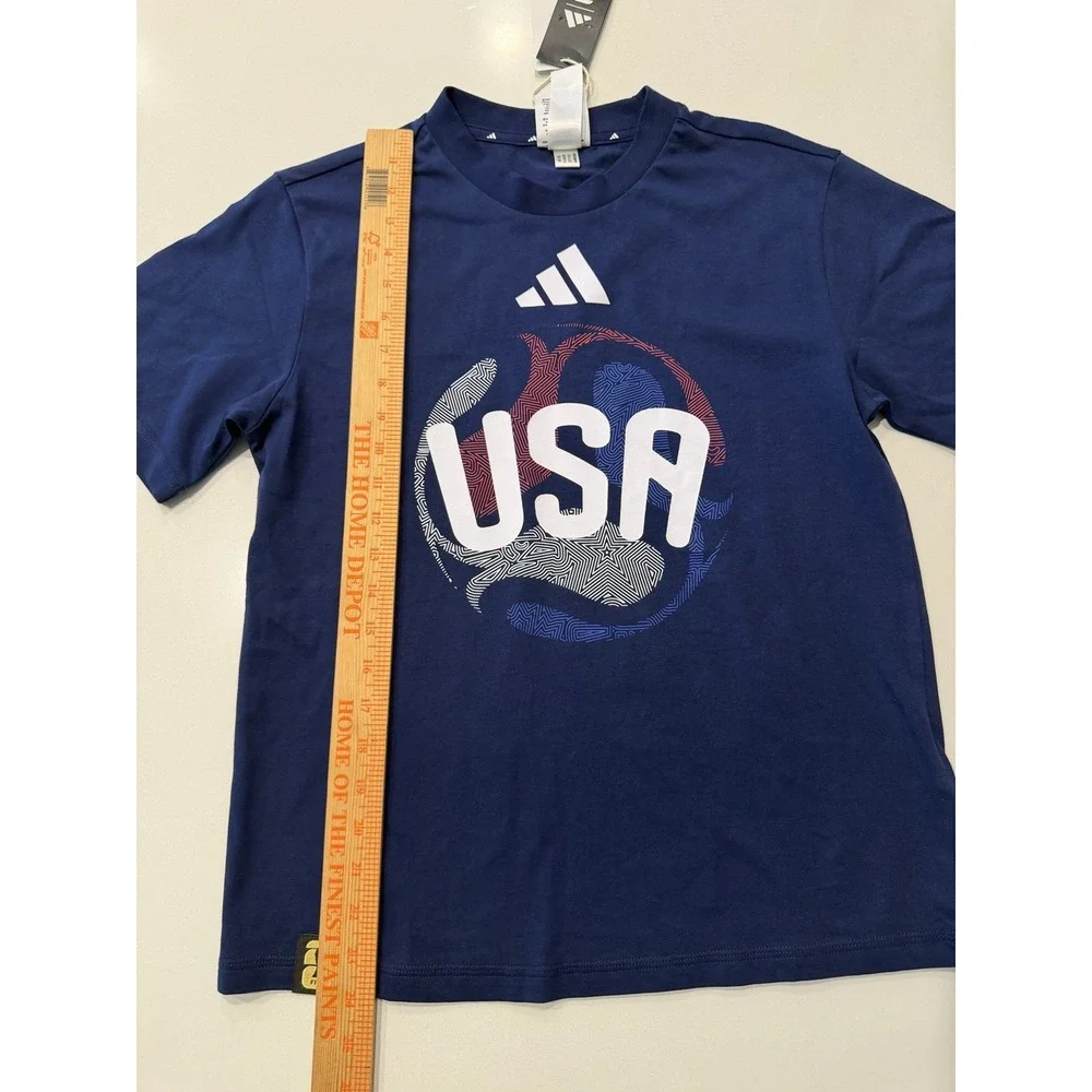 Adidas USA FIFA World Cup 26 Soccer Tee Team Navy Blue KA6088 Womens Small NWT